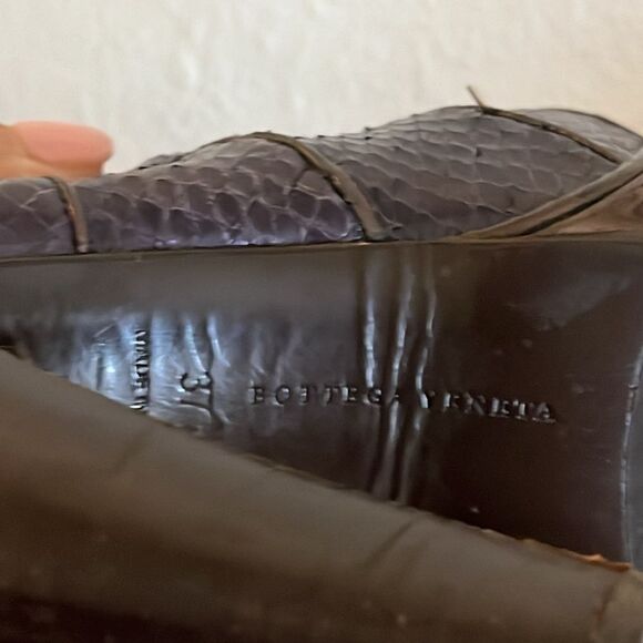 BOTTEGA VENETA heels Leather Python Animal print slingback platforms EU … - Picture 11 of 16